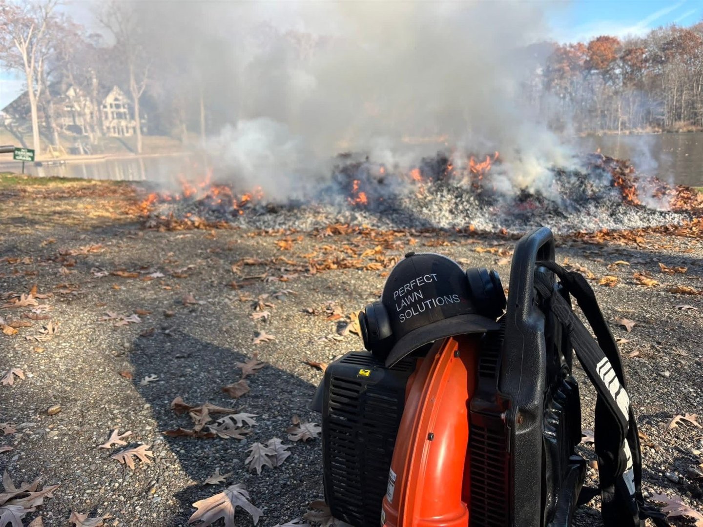 Perfect Lawn Solutions cleanup work photo.